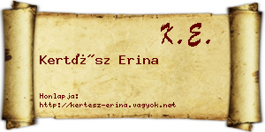 Kertész Erina névjegykártya